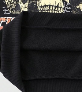 Sudadera con Capucha para Hombre, 100% Algodón Francés, Estampado de Calavera Vintage, Estilo Casual de Invierno, con Cordón Ajustable, Hombros Caídos, Manga Larga, Personalizable OEM - Product Image 3