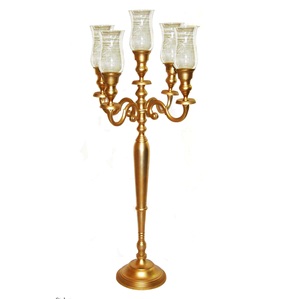 ตกแต่งสําหรับงานแต่งงานคริสต์มาส Centerpieces ตกแต่งโลหะคริสตัลเชิงเทียนผู้ถือนิกเกิลชุบเชิงเทียน - Product Image 2