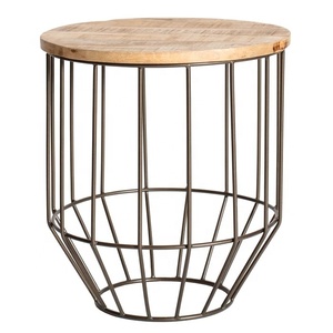 Vente en gros Table basse personnalisée de qualité supérieure en bois massif fer cuivre fini Artisan moderne Design pour meubles de maison - Product Image 1