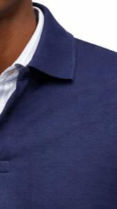 Polo pour homme 100 % coton, personnalisable avec logo, haute qualité, manches longues, respirant, infroissable, style uni - Product Image 6