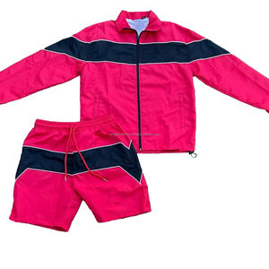 ชุดเสื้อกันลมสำหรับผู้ชายชุดสั้นผ้าไนลอนระบายอากาศสวมใส่สบายโลโก้ตามสั่ง - Product Image 2