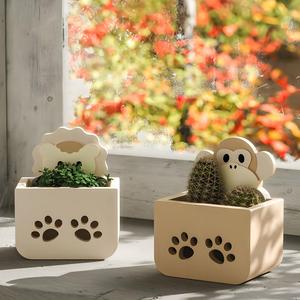 <b>Animal</b> Flower <b>Basket</b> <b>Animal</b> Flower <b>Basket</b> Gypsum Resin Silicone Mold - Product Image 2