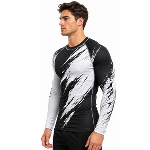 Camiseta Deportiva Casual para Hombre, de Punto, Secado Rápido, para Gimnasio, Running, Compresión, Manga Larga, 100% Algodón, Ajustada - Product Image 4