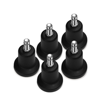 Roulettes de mobilier en plastique stationnaires 2 pouces M11x22 avec tige à friction, robustes, pour chaises de salon, chambre et bureau