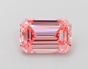 Diamant rose vif fantaisie taille émeraude de 1,71 carat, CVD, clarté VS2, polissage excellent, pierre cultivée en laboratoire, pour bijoux sur mesure - Product Image 6