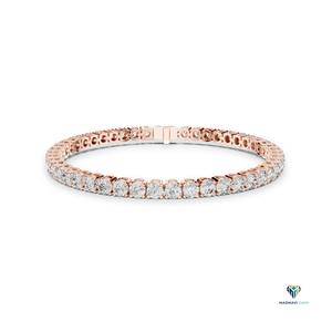 7.008 CT Round Lab Grown Diamond Tennis Bracelet in 14K <b>Solid</b> <b>Gold</b> 3.30mm Round Cut Diamond Bracelet for Women <b>Gold</b> Fine Jewelry - Product Image 1