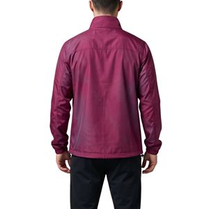 Magenta Black Gradient Performance Windbreaker <b>Jacket</b> High Visibility <b>Lightweight</b> Athletic <b>Running</b> Outdoor Casual Men's <b>Jackets</b> - Product Image 2