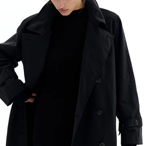 Abrigos de Invierno para Mujer de Diseño Único, Doble Botonadura, Tejido Cortavientos, Ligeros, Largos, Casuales, 100% Lana - Product Image 5