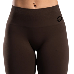Leggings de compression marron taille haute sans couture pour femme, idéaux pour la gym, le fitness, le yoga, la course à pied, l'entraînement, résistants aux squats, extensibles dans quatre directions, pour activités sportives - Product Image 4