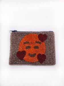 Magnifique sac à main brodé à la main avec perles pour transporter des pièces de monnaie, de l'argent liquide et de petits objets - Product Image 3