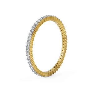 Anillo de Eternidad de Oro Amarillo de 14K con Diamantes Cultivados en Laboratorio, 0.33CT, Anillo de Boda Personalizado, Joyería Fina, Venta al Por Mayor - Product Image 3
