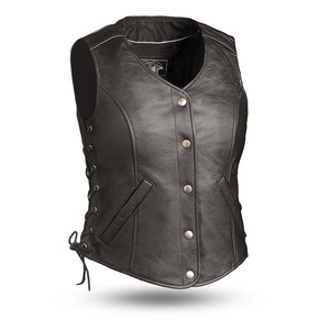 Chaleco de Cuero Premium para Mujer, Diseño de Moda a Medida, Precio de Fábrica, Fabricante Mayorista - Product Image 1