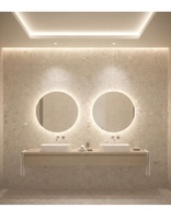 Carreaux de sol et mur en porcelaine mate antidérapante effet terrazzo moderne 1200x1600 pour salon, salle de bain et couloir