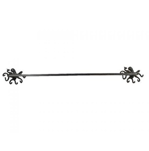 Toallero individual de hierro fundido negro rústico vintage, montado en la pared con gancho, para el hogar, hoteles, accesorio de baño - Product Image 5