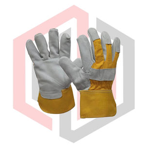 Gants de travail en cuir de vache, tissu jaune, antistatiques, sans silicone, souples, flexibles, respirants, durables, confortables, pour la lutte contre les incendies - Product Image 1