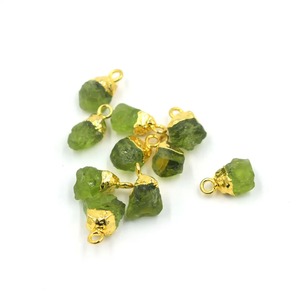 Handmade Raw Peridot Pendant Tiny 8-10mm Natural Gemstone Birthstone Jewelry Peridot Raw Jewellery - Product Image 4