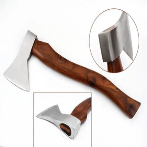 Burraq Hacha de Corte Tipo Tomahawk de 16 Pulgadas, Hecha a Mano, de Acero Inoxidable con Mango de Madera de Palisandro, para Bricolaje, Uso Industrial, Camping, Caza, Día del Padre - Product Image 1