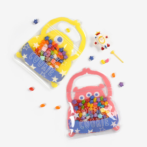 Sac <span class=keywords><strong>à</strong></span> fermeture éclair PET motif monstre mignon pour bonbons, biscuits, nougats, emballage cadeau auto-scellant avec poignée - Product Image 1
