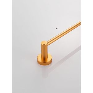 Set di 6 Accessori per Bagno in Alluminio Spesso, Finitura Oro Spazzolato, 24 Pollici, Montaggio a Parete, Include Portasciugamani - per Bagni - Product Image 4