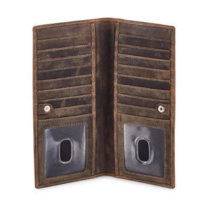 Cartera Larga de Cuero Vacuno Auténtico para Hombre y Mujer, con Logotipo Personalizado en Relieve, Ranuras para Tarjetas de Crédito, Billetes y Monedas, Bolsillo con Cremallera y Ventana - Product Image 6