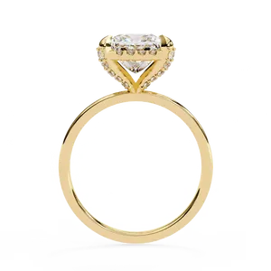 Splendid Radiant Lab grown Diamond Gold <b>Ring</b> Luminescent Border Unisex <b>Sovereign</b> Engagement Gift - Product Image 2