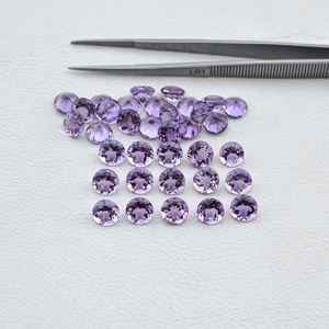 2mm a 10mm AAA Natural Brasil amatista facetado redondo corte brillante piedra preciosa venta al por mayor piedras preciosas originales para hacer joyería - Product Image 1
