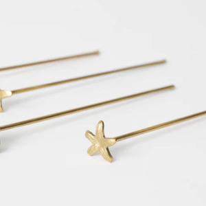 Juego de 4 agitadores de cóctel de metal Poppy, minimalistas - Product Image 3