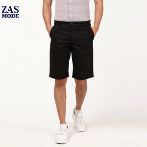 Shorts Chino Bermuda Décontractés pour Hommes de Haute Qualité 100% Coton OEM Personnalisés avec Ceinture Élastique, Devant Plat, Fermeture Éclair et Multiples Poches - Product Image 1