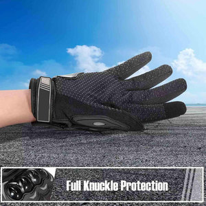 Gants de course à doigts entiers en PU avec protection de la paume, antidérapants, pour usage extérieur, unisexe, fermeture auto-agrippante - Product Image 5