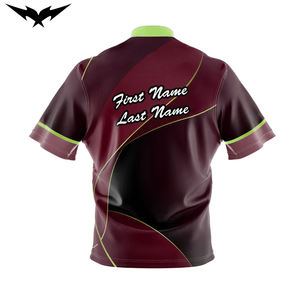 Maillots de bowling sur mesure à fermeture éclair 1/4, 100 % polyester, unisexe, vêtements de sport de haute qualité, respirants et extensibles - Product Image 6
