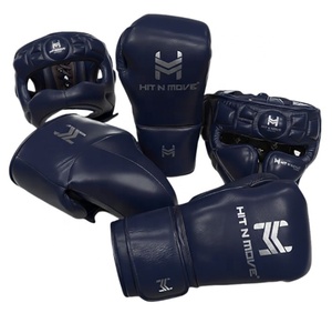 Conjunto de entrenamiento de boxeo personalizado Hit N Move con guantes elegantes, protector de cabeza y protector de ingle para práctica de sparring profesional - Product Image 4