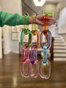 Eslabones de resina de gran tamaño y colores claros, eslabones grandes de resina multicolor disponibles. - Product Image 3