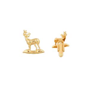 Mancuernillas de Lujo con Diseño de Ciervo Chapadas en Oro para Hombre, Accesorios para Camisa Formal, Regalo de Boda o Negocios, Juego de Mancuernillas con Diseño Animal - Product Image 6