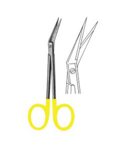Tijeras finas anguladas con inserciones TC Manual Premium Stainless Steel Class - Product Image 1