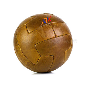 Ballon de football en cuir antique de qualité supérieure, cousu à la main, ballon de football en cuir antique, entraînement sportif classique - Product Image 5