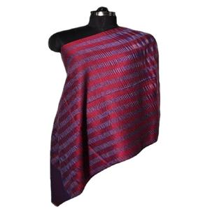 ผ้าคลุมไหล่แจ็คการ์ดขนสัตว์100% ทำมือน้ำหนักเบาสบายๆสำหรับฤดูหนาวผ้าฝ้ายพิมพ์ลายมีหลายสี - Product Image 3