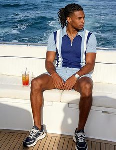 Conjunto de Ropa Casual de Verano para Hombre, Moderno, Ecológico, Transpirable, 100% Poliéster, Proveedor de Camisetas y Pantalones Cortos con Logotipo Personalizado - Product Image 3