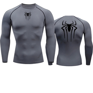 T-shirt de sport anti-UV pour homme, seconde peau, rashguard fitness, MMA, manches longues, compression, vêtement d'entraînement - Product Image 5