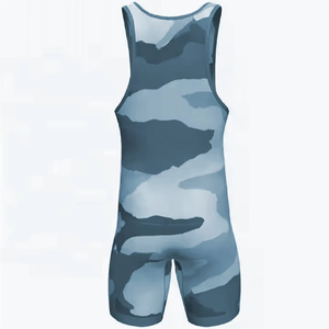 Combinaison sans manches pour homme, bleu foncé, en spandex et polyester, respirante, séchage rapide, style short, vêtements de loisirs - Product Image 5