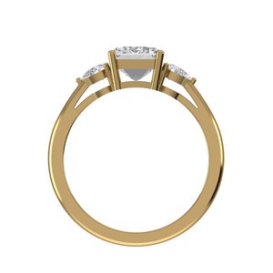 7.25 US Size <b>Emerald</b> Cut Lab Grown Diamond <b>Ring</b> 925 <b>Silver</b> 9kt, 14kt, 18kt Gold <b>Rings</b> for Women's Jewelry - Product Image 5
