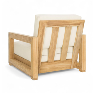 Canapé de jardin extérieur en teck, finition naturelle et design minimaliste, avec matériaux durables pour mobilier de restaurant - Product Image 5