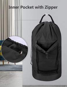 Bolsa de Lavandería Tipo Mochila Más Vendida, 115L, Cesto Grande con Correas para Hombro, Cierre con Cordón, Bolsillo de Malla, Hecho en Fábrica en Vietnam - Product Image 4