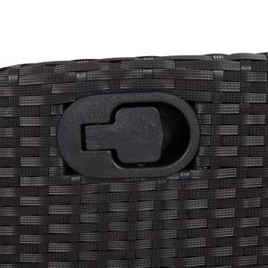 Juego de Comedor de Jardín de 3 Piezas con Reposabrazos Ajustables, Ratán Sintético Negro - Product Image 5