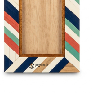 Multicolor Wooden Photo <b>Frame</b> | Geometric Tile <b>Design</b> | Handmade Picture <b>Frame</b> - Product Image 5