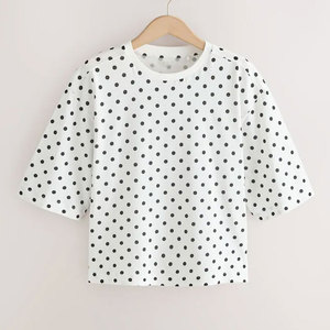 เสื้อยืดโอเวอร์ไซส์ผู้หญิง ดีไซน์ล่าสุด ผ้าฝ้าย 100% น้ำหนักเบา ระบายอากาศได้ดี คุณภาพสูง ขายดีที่สุด ลดราคา - Product Image 1