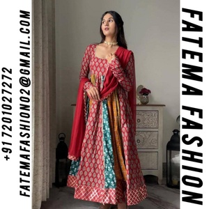 Style indien pakistanais Salwar Kameez prêt à l'emploi dames lourd mousseline coton costume cousu femme robe par Fatema mode - Product Image 2