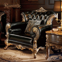 Ensemble de canapés de salon de style royal européen, style antique, cadre en bois massif sculpté, meubles de luxe pour hôtel, appartement, villa