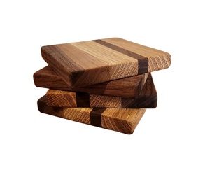 ELEVATE Set de sous-verres carrés en résine époxy de qualité Effet océan Décoratif pour la maison Dessous de verre promotionnels - Product Image 1