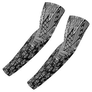 Manchons de bras unisexes rafraîchissants 100 % polyester, style gaming, imprimé numérique, protection UV solaire, compression, légers, pour le sport et le cyclisme - Product Image 5