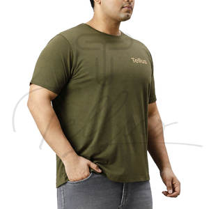 เสื้อยืดคอกลมแฟชั่นผู้ชายไซส์ใหญ่ ขายดี คุณภาพสูง แขนสั้น สีพื้น - Product Image 3